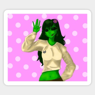 Sweet Cactus Girl Sticker